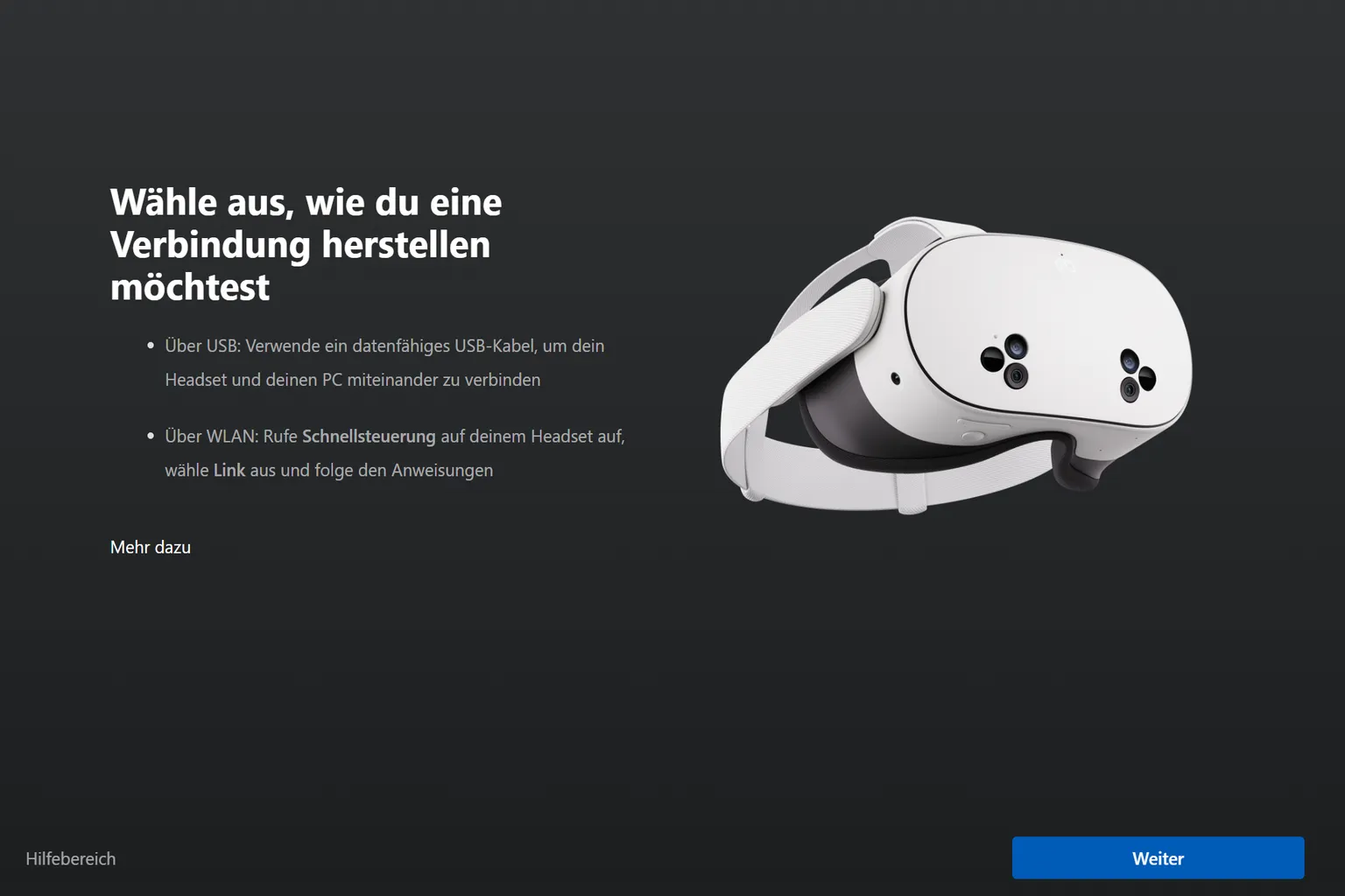 Meta Horizon Link Startseite zeigt die Hauptoberfläche mit Google Earth VR als Topaktuell-Empfehlung sowie mehreren VR-Apps im Menü