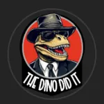 Das Creator-Icon von TheDinoDidIt. Das Logo zeigt einen Dinosaurier mit Hut und dient als einfaches, leicht erkennbares Symbol dieses Creators.