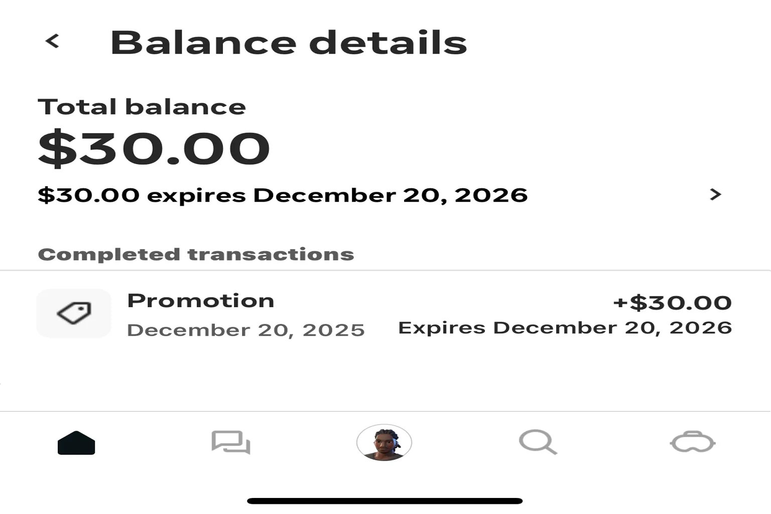 Meta-Quest-Guthabenseite mit 60 $ Creator-Prämie plus 30 $ Referral-Prämie, insgesamt 90 $, beide mit Ablaufdatum 20. Dezember 2026. Das zeigt, dass die Prämien kombinierbar sind.