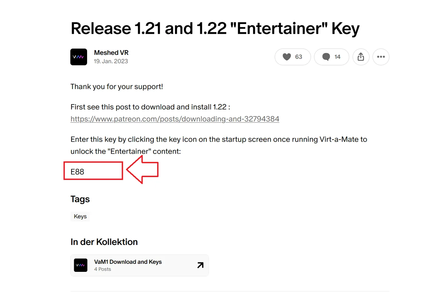 Jede Version benötigt eine eigene Key-Datei, damit die Nutzung korrekt aktiviert wird.