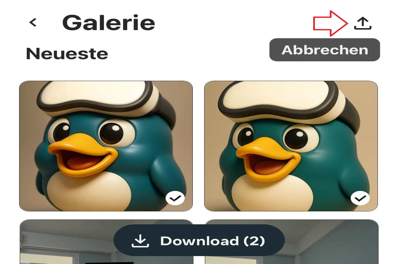 Meta Horizon Galerie mit ausgewählten VRPUPU-Bildern und Download-Schaltfläche