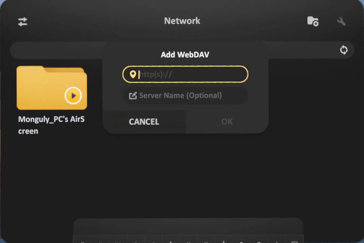 When adding WebDAV in SKYBOX, you must enter the full HTTP address so the server can be recognized correctly