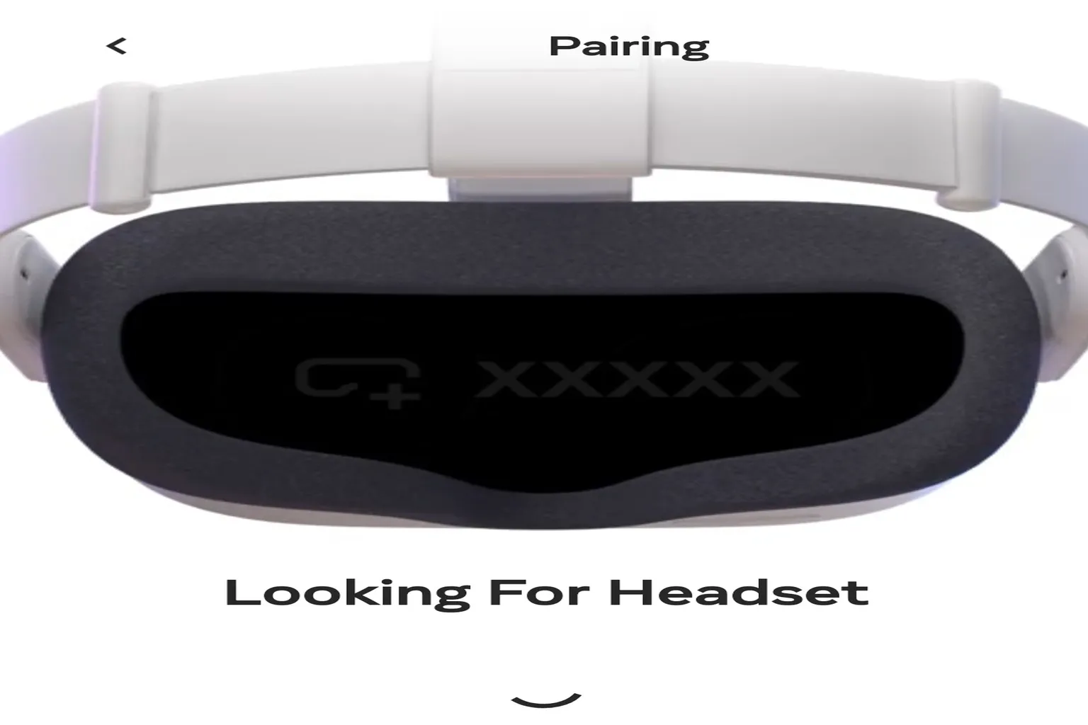 Meta Quest app scanning nearby headsets, preparing for pairing