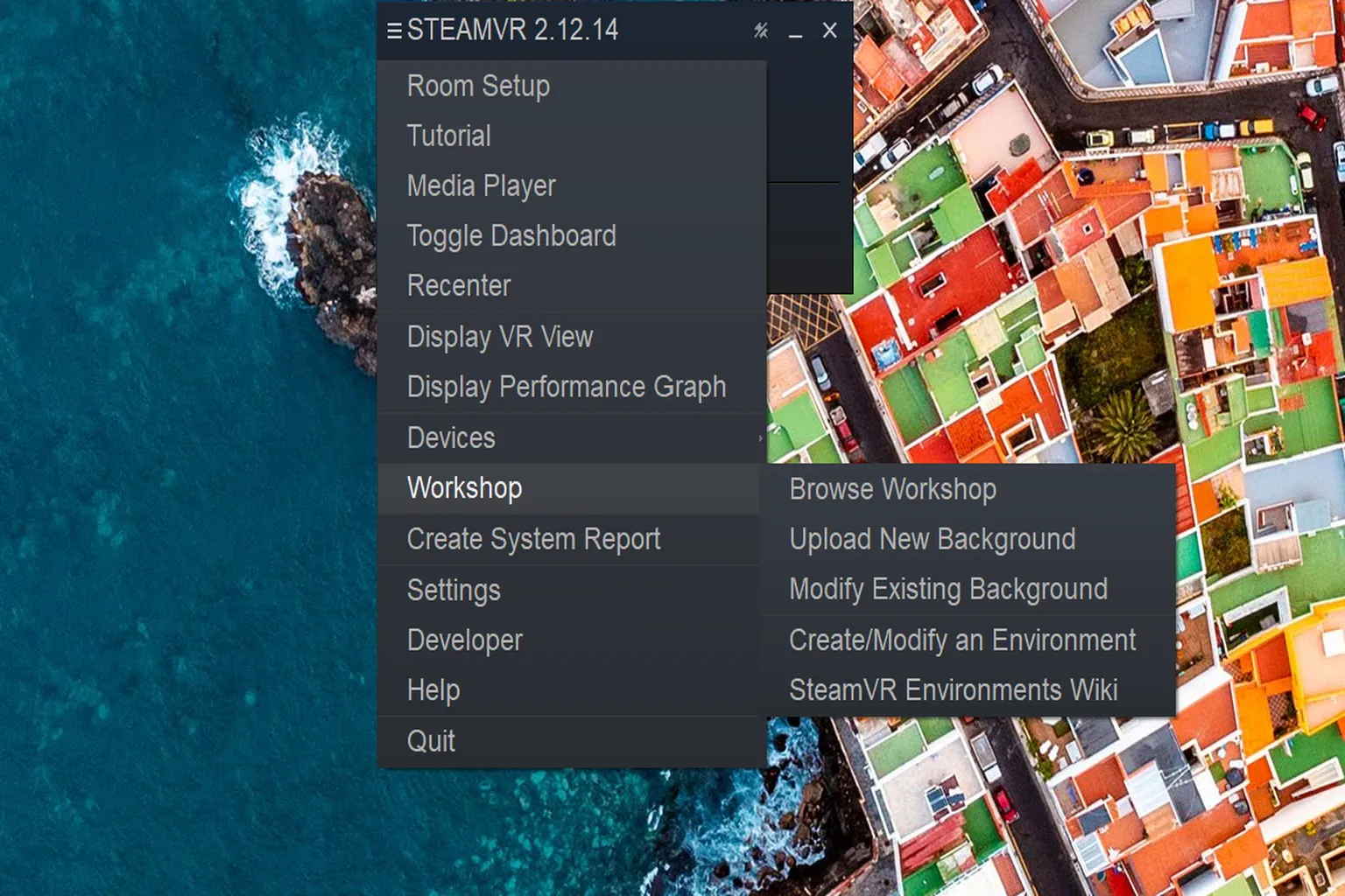 SteamVR’s built-in Workshop feature allows you to browse, upload, and edit virtual environments and scenes.