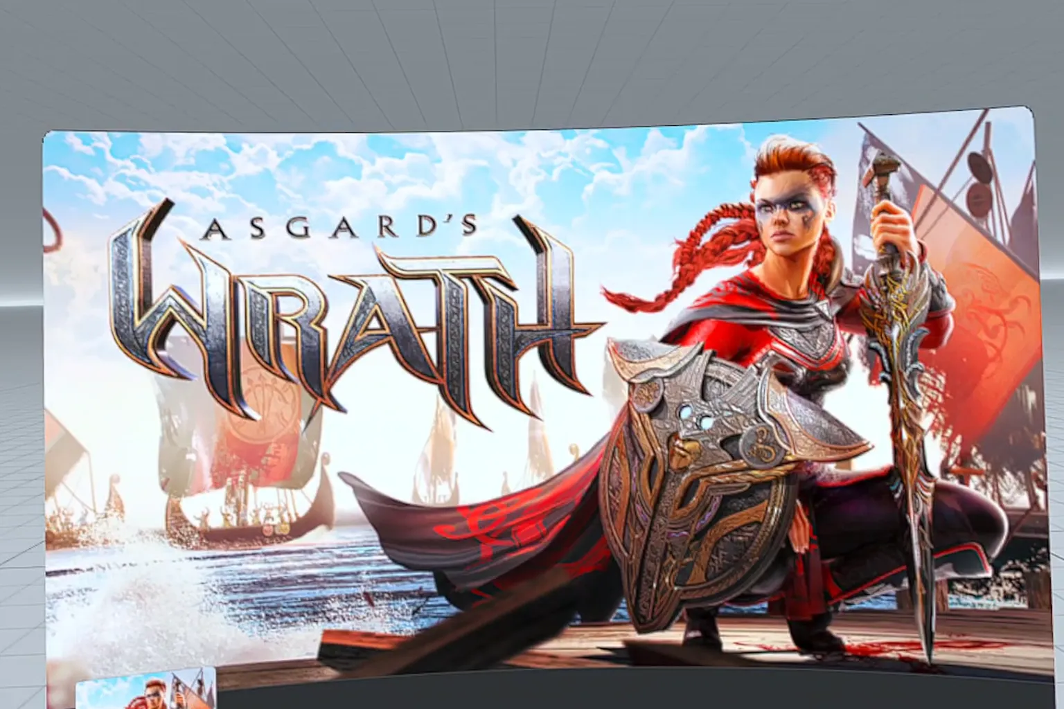 Clicking the “Asgard’s Wrath” game icon to prepare for launch.