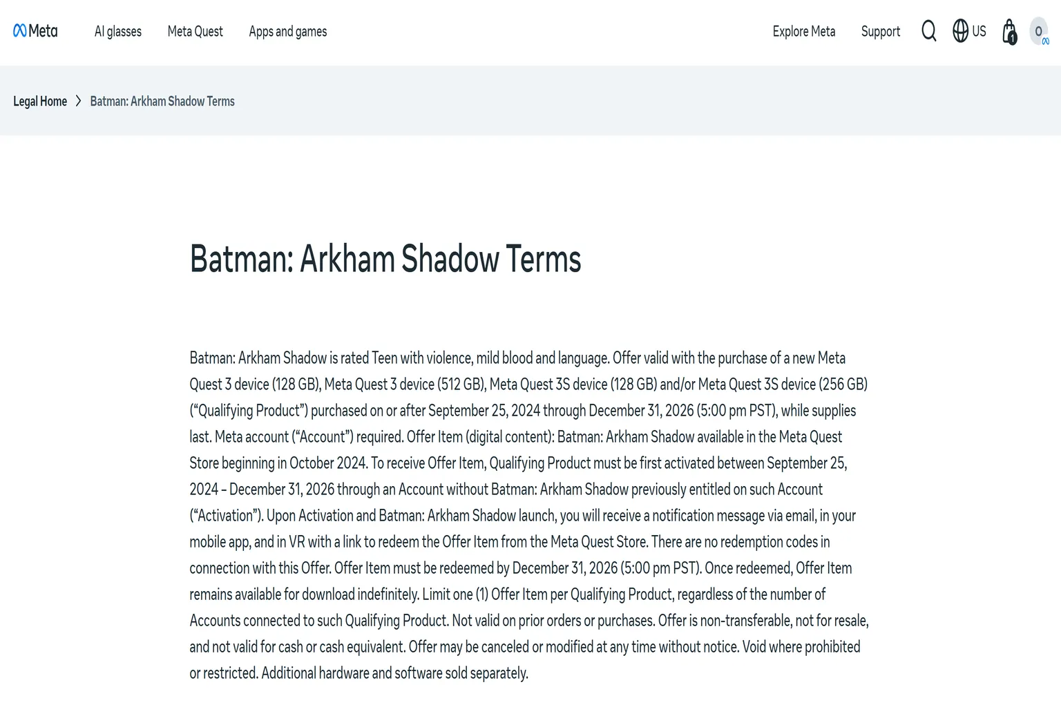 The Batman bonus is valid until December 31, 2026.