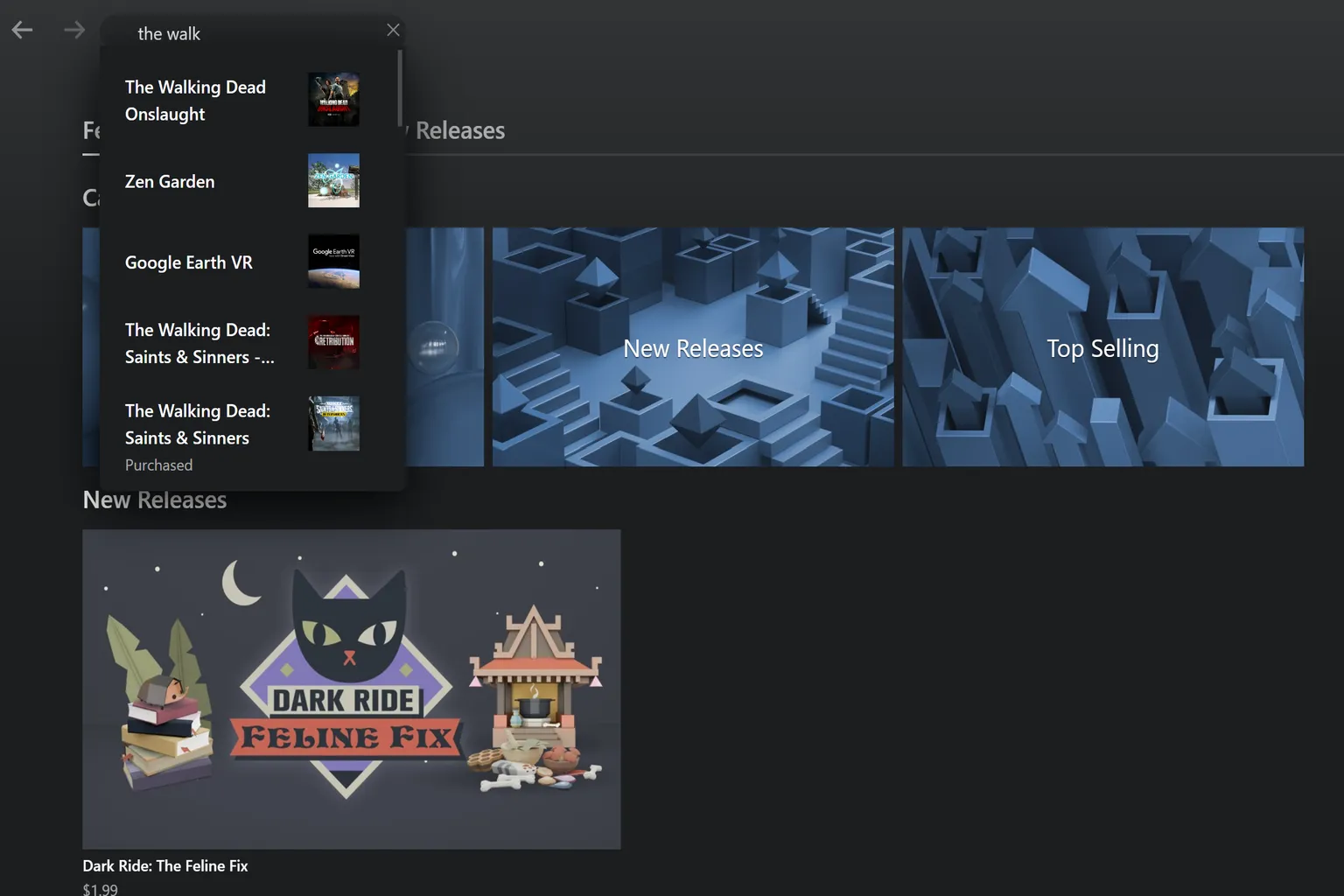 After searching for a game in the Meta Store and opening its detail page, if the button shows Download instead of Buy, it means that version is already included in the account.