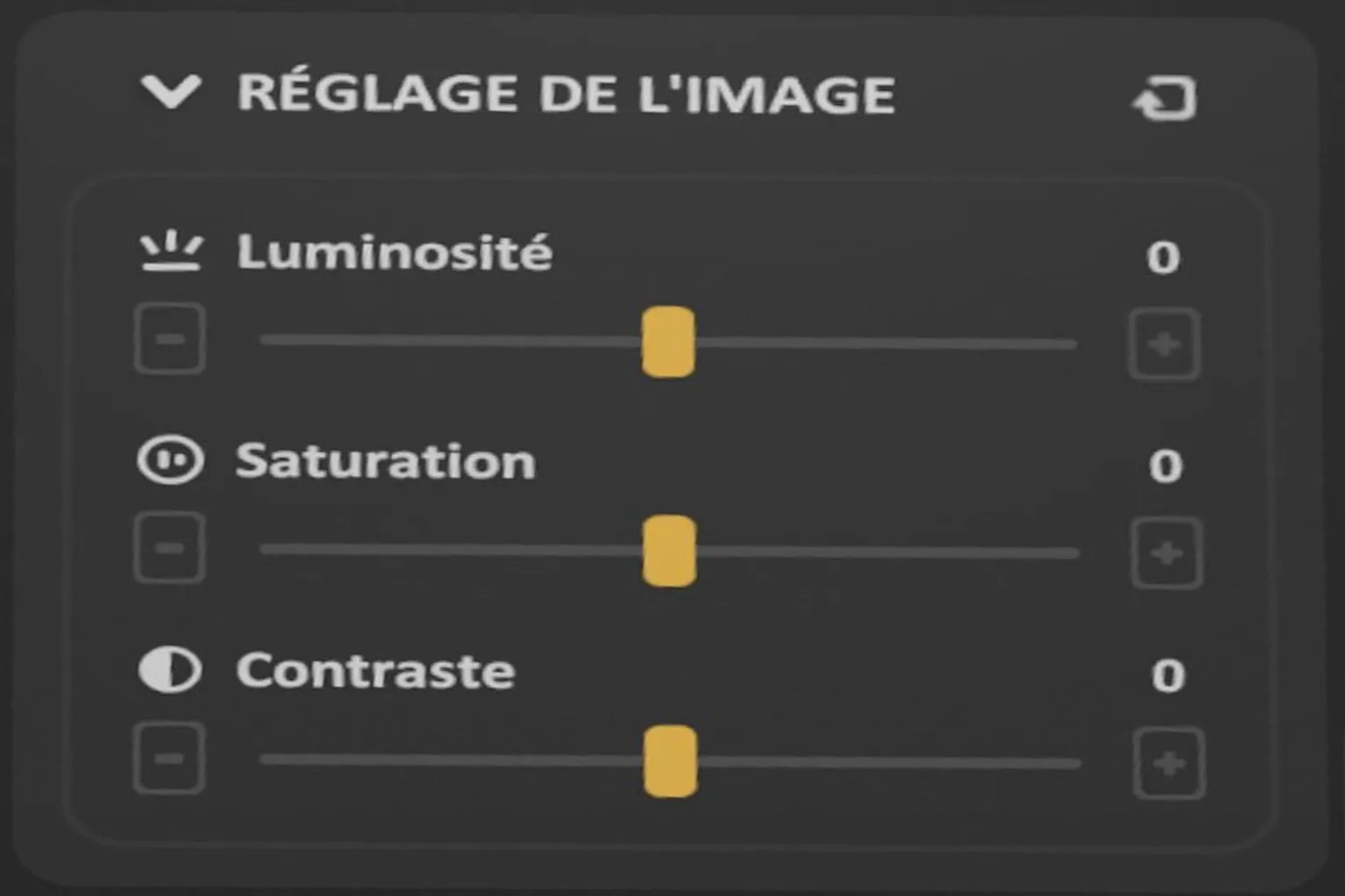 Réglage de l’image SKYBOX VR avec luminosité, saturation et contraste