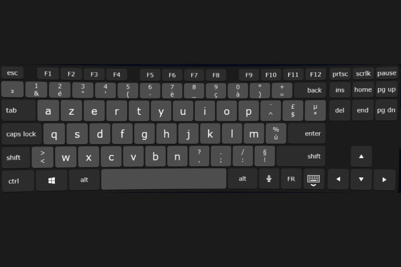 Environnement First Class de Virtual Desktop avec écran virtuel et vue de cabine d’avion