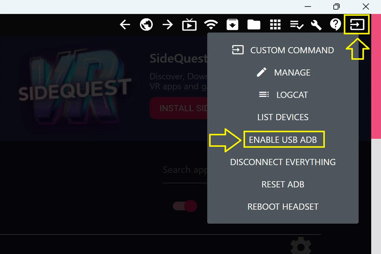 Explorateur de fichiers Windows affichant les dossiers du stockage interne partagé d’un Meta Quest 3 connecté par USB.