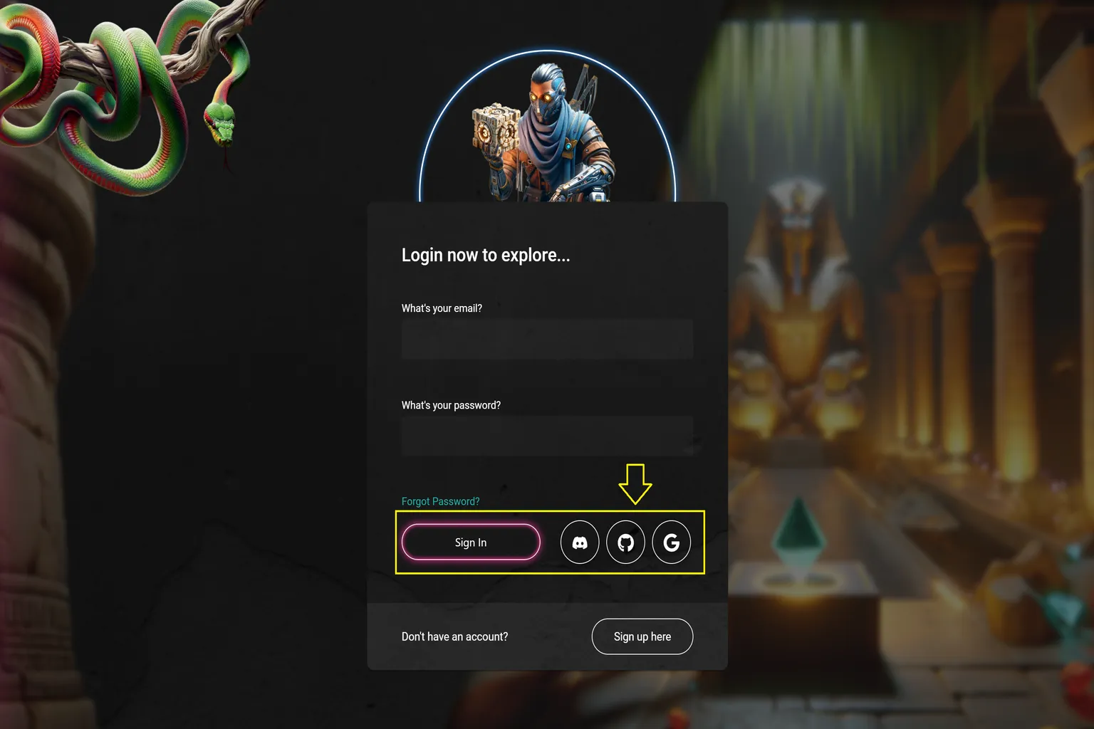 登録画面には「Send Verification Link(認証リンク送信)」と「Log in here(こちらからログイン)」のボタンが表示されている。