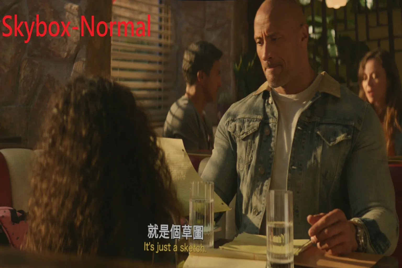 Skybox Normal 模式下播放玩命關頭2019,色調自然、對比適中,字幕清楚