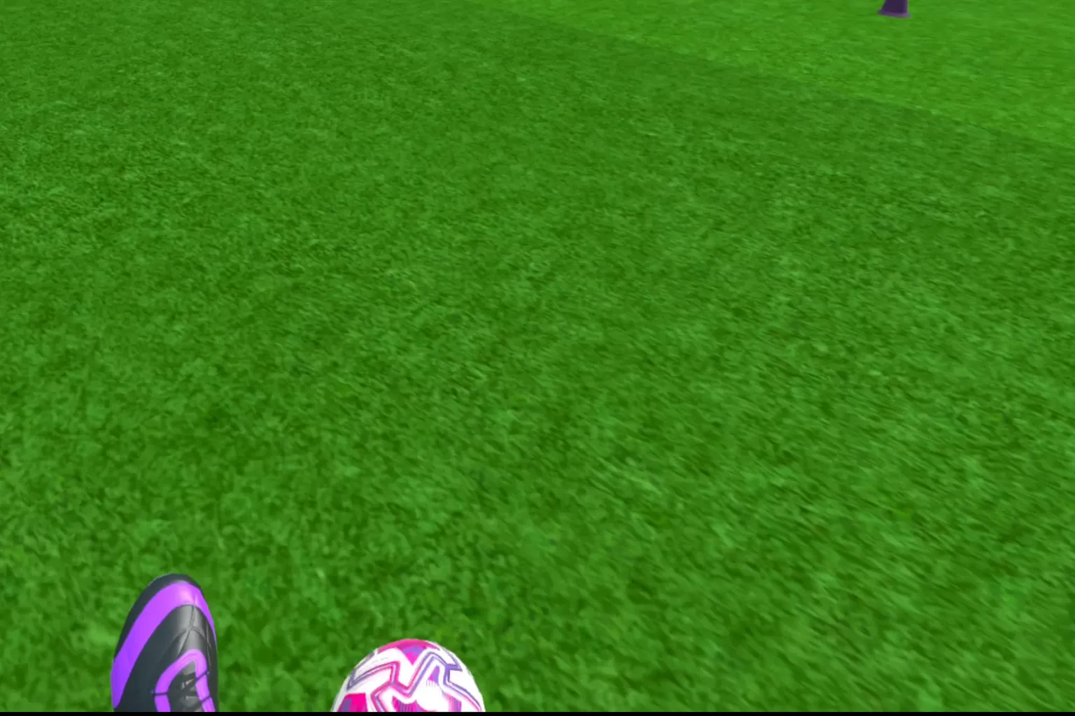 玩家於 King Power Stadium 內進行運球練習，雙腳站穩在白線邊準備起步