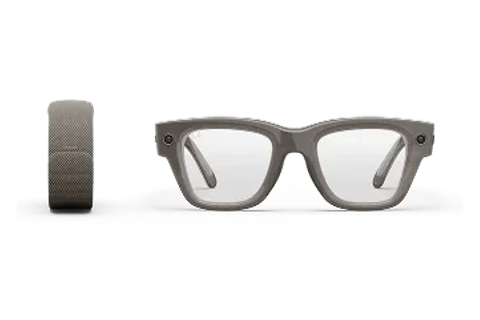 Meta Ray-Ban Display，鏡框：沙色，鏡片：灰色變色鏡片 Transitions®