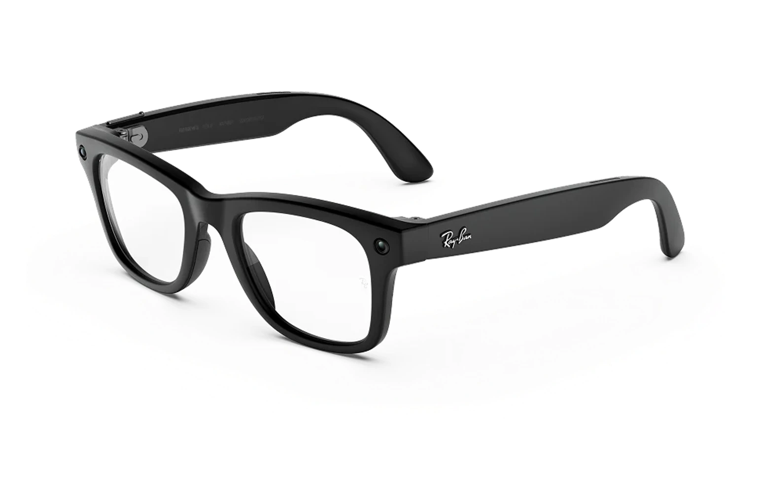 Ray-Ban Meta（第3世代） — Wayfarer。フレーム：マットブラック。レンズ：クリア。