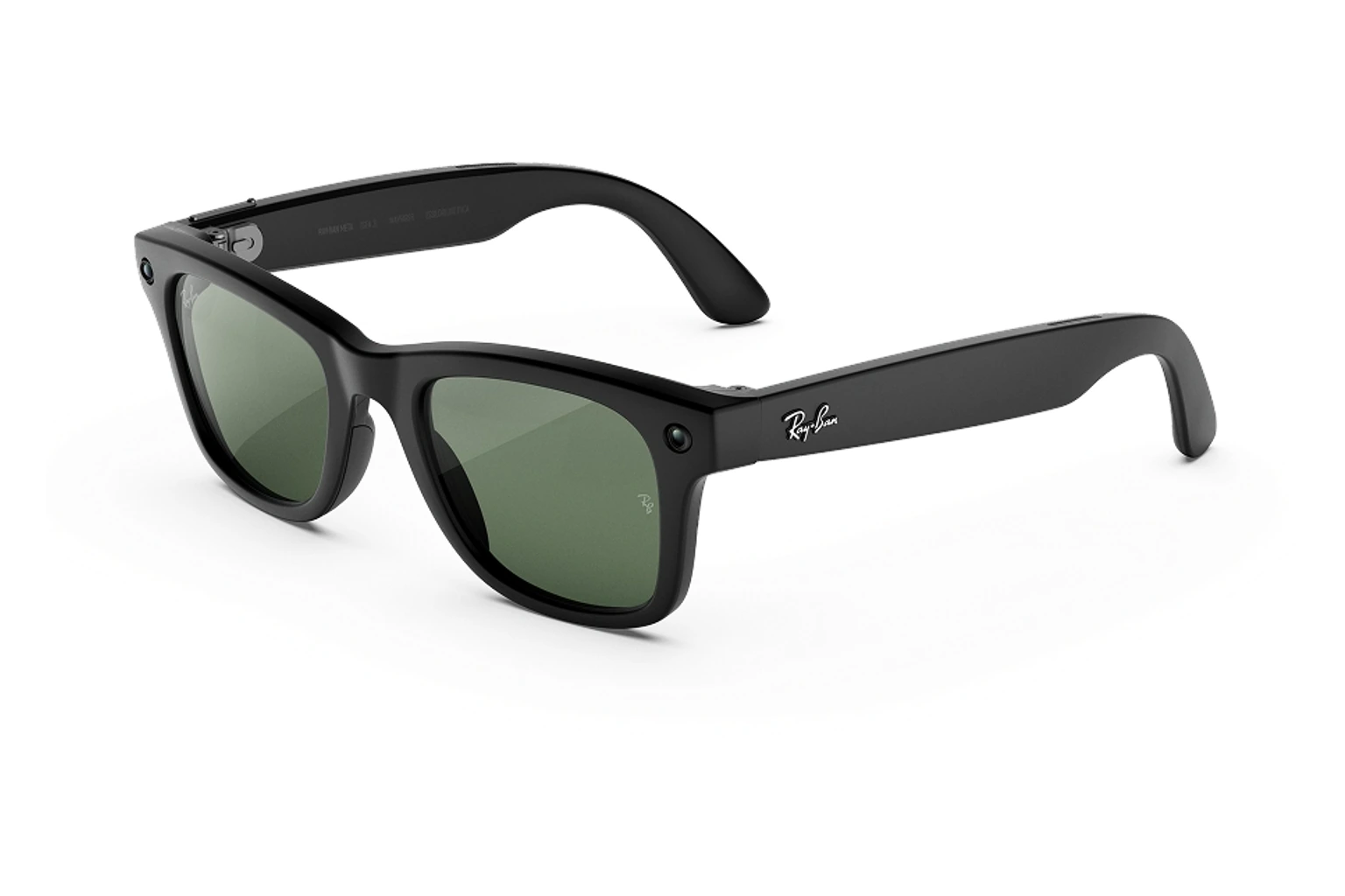 Ray-Ban Meta（第3世代） — Wayfarer。フレーム：マットブラック。レンズ：Transitions®グラファイトグリーン。