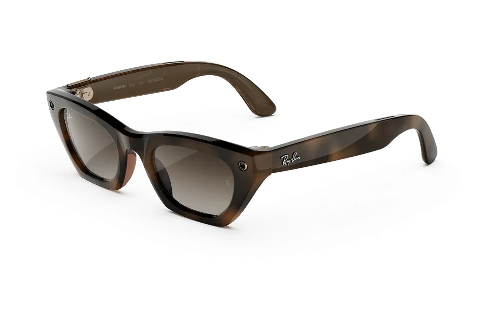 Ray-Ban Meta（第3世代） — Zena。フレーム：ハバナ。レンズ：グラデーションブラウン。