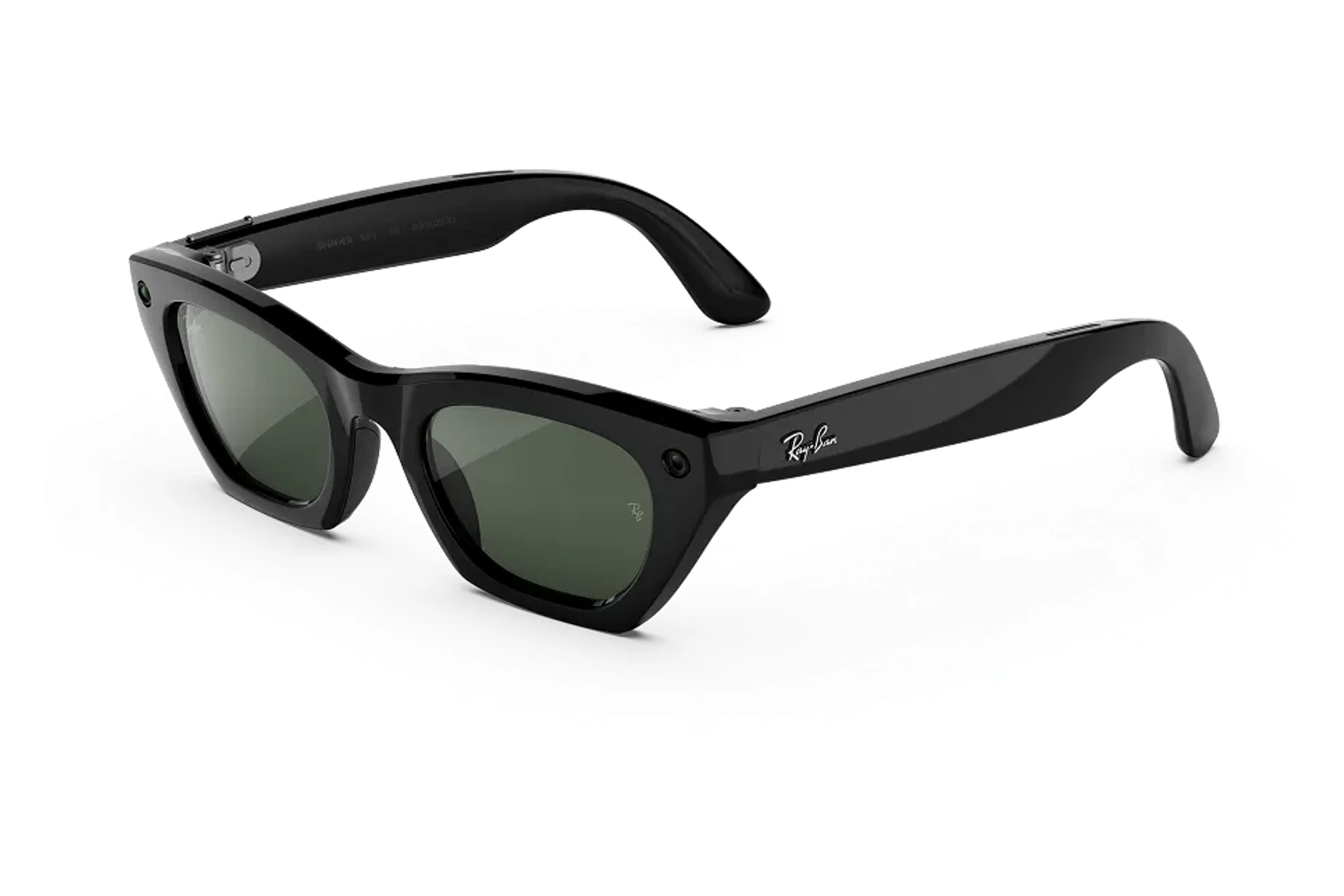 Ray-Ban Meta（第3世代） — Zena。フレーム：シャイニーブラック。レンズ：Transitions®グラファイトグリーン。