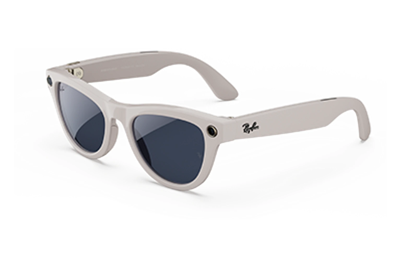Ray-Ban Meta Gen 1 — Skyler，鏡框：亮面粉筆灰，鏡片：透明至寶藍石色變色鏡片 Transitions®