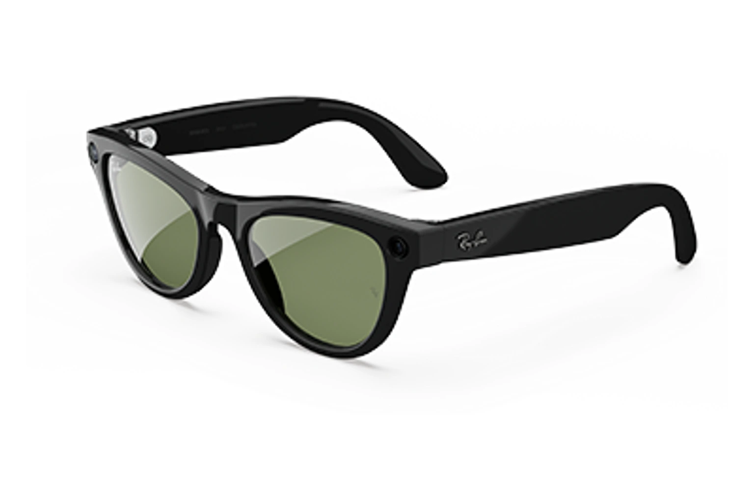 Ray-Ban Meta（第2世代） — Skyler。フレーム：シャイニーブラック。レンズ：グリーン。