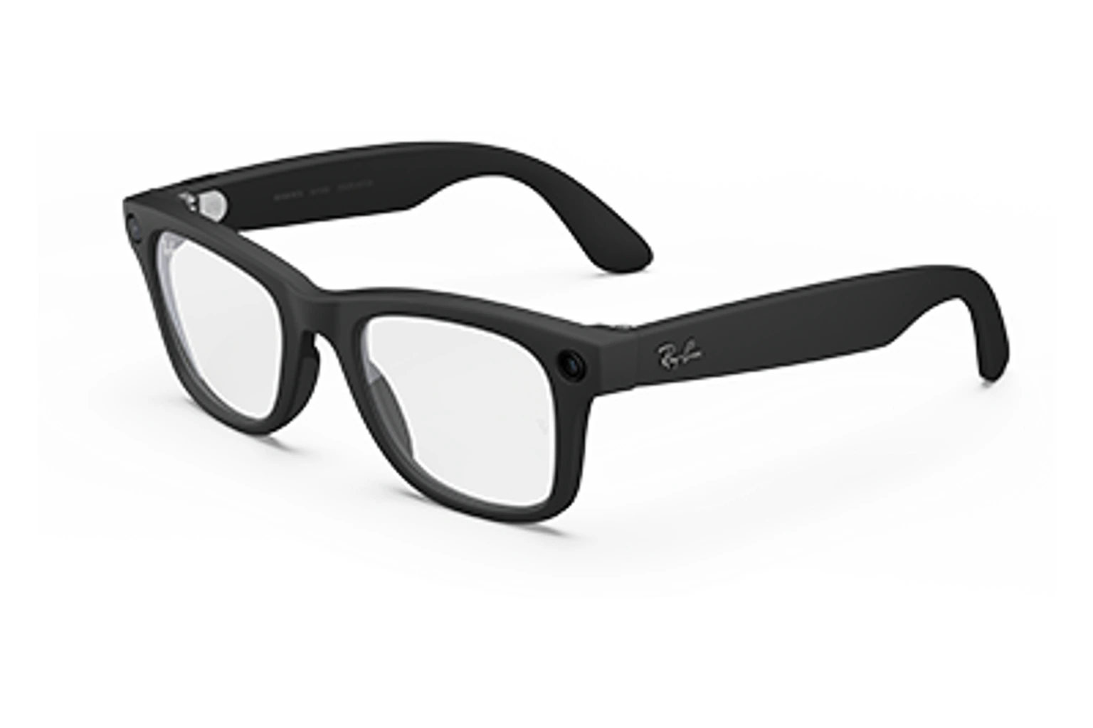 Ray-Ban Meta（第2世代） — Wayfarer。フレーム：マットブラック。レンズ：クリア。