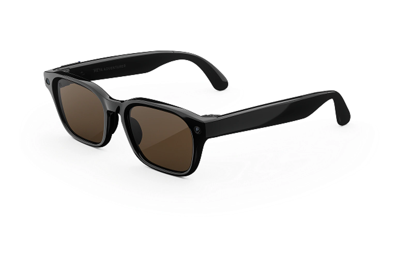 Meta Glasses Adventurer：クラシックブラックのフレーム、ブラウンのレンズ