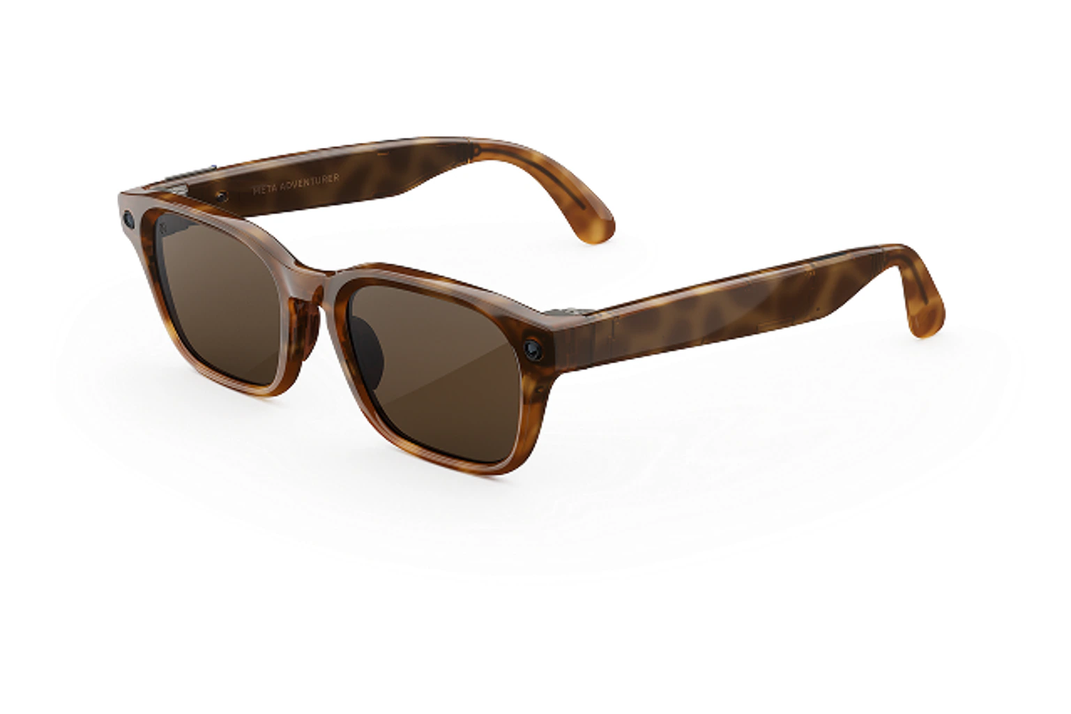 Meta Glasses Adventurer：クラシックトータスのフレーム、ブラウンのレンズ