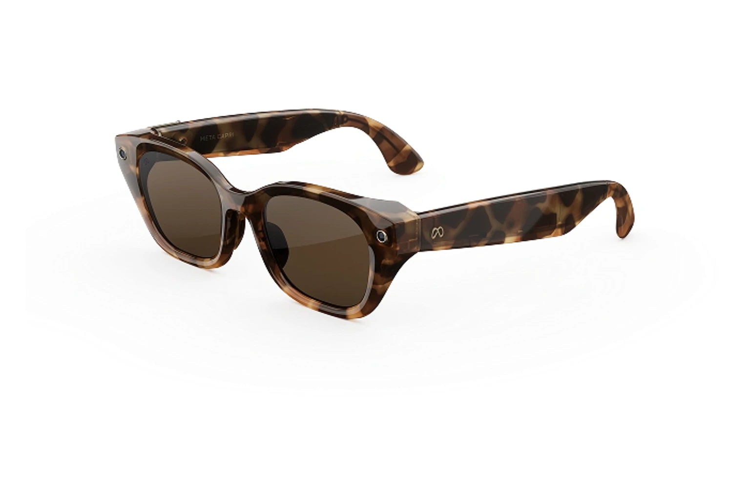 Meta Glasses Capri：エスプレッソトータスのフレーム、ブラウンポラライズドのレンズ