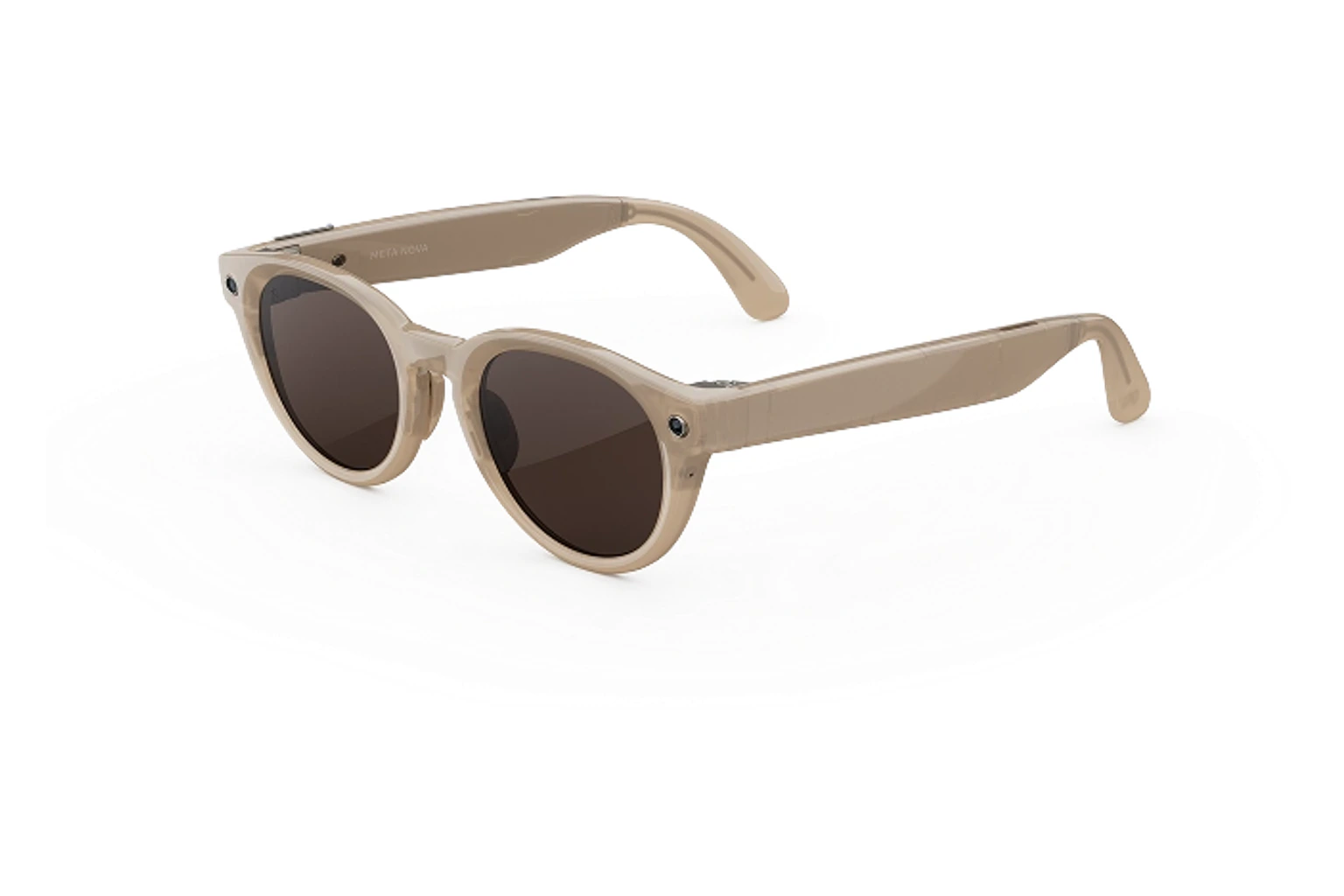 Meta Glasses Nova：サンドストーンのフレーム、チョコレートのレンズ