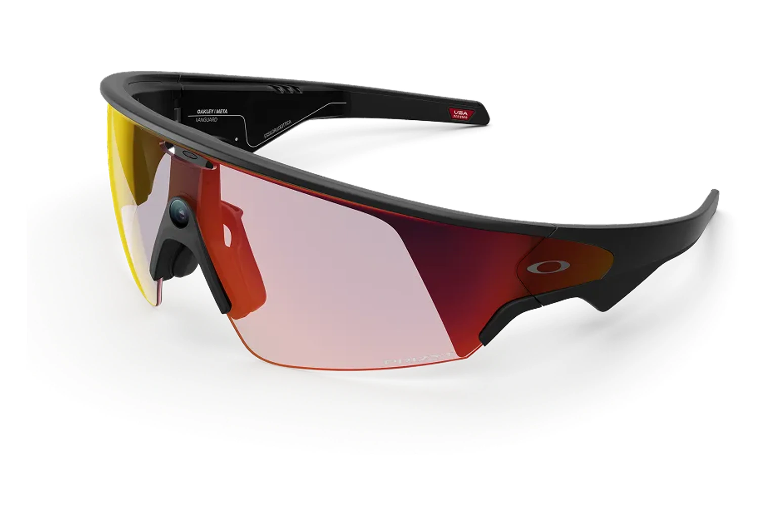 Oakley Meta — Vanguard。フレーム：ブラック。レンズ：Prizm™ Transitions® エンバー。