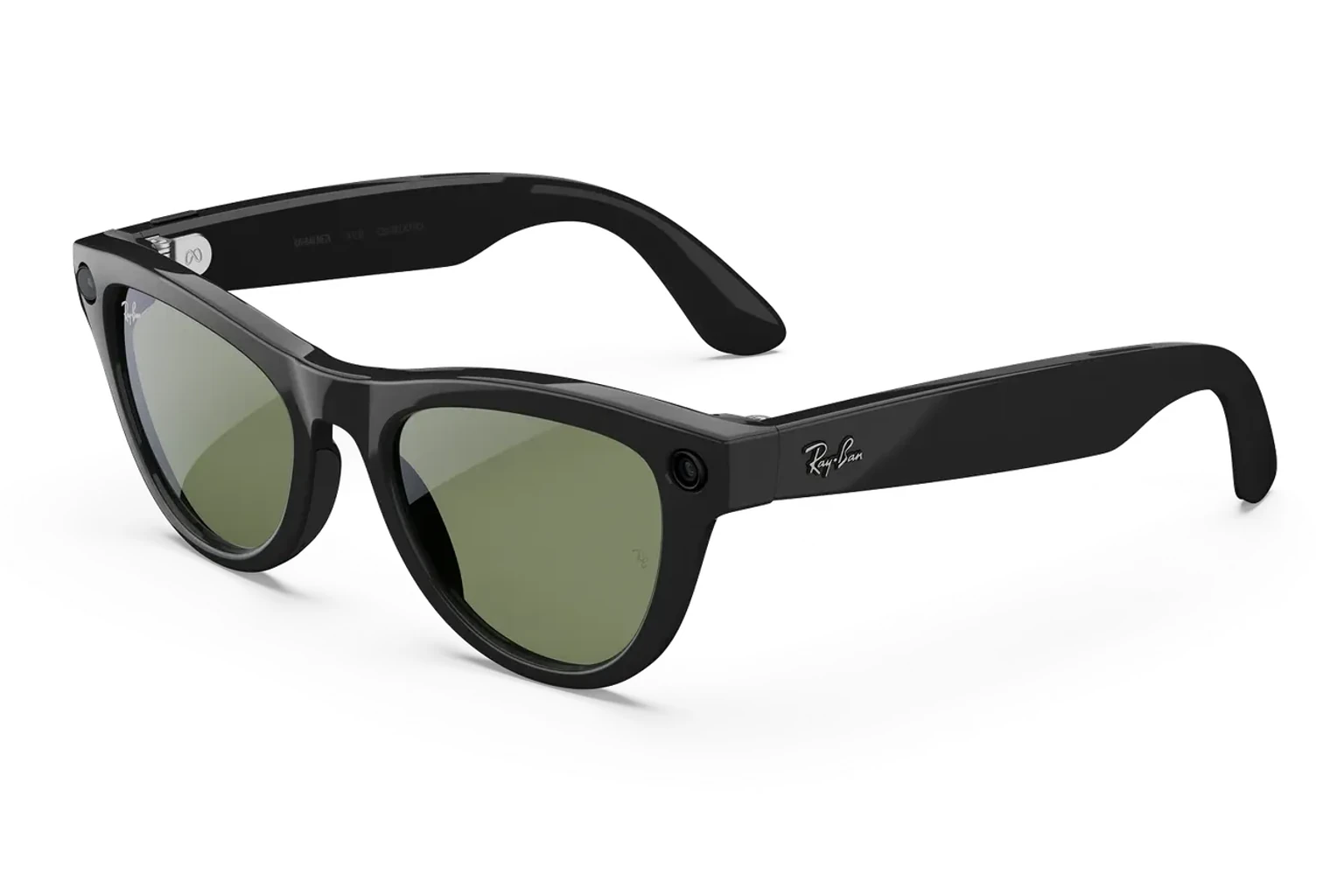 Ray-Ban Meta Gen 1 — Skyler，鏡框：亮面黑色，鏡片：綠色鏡片