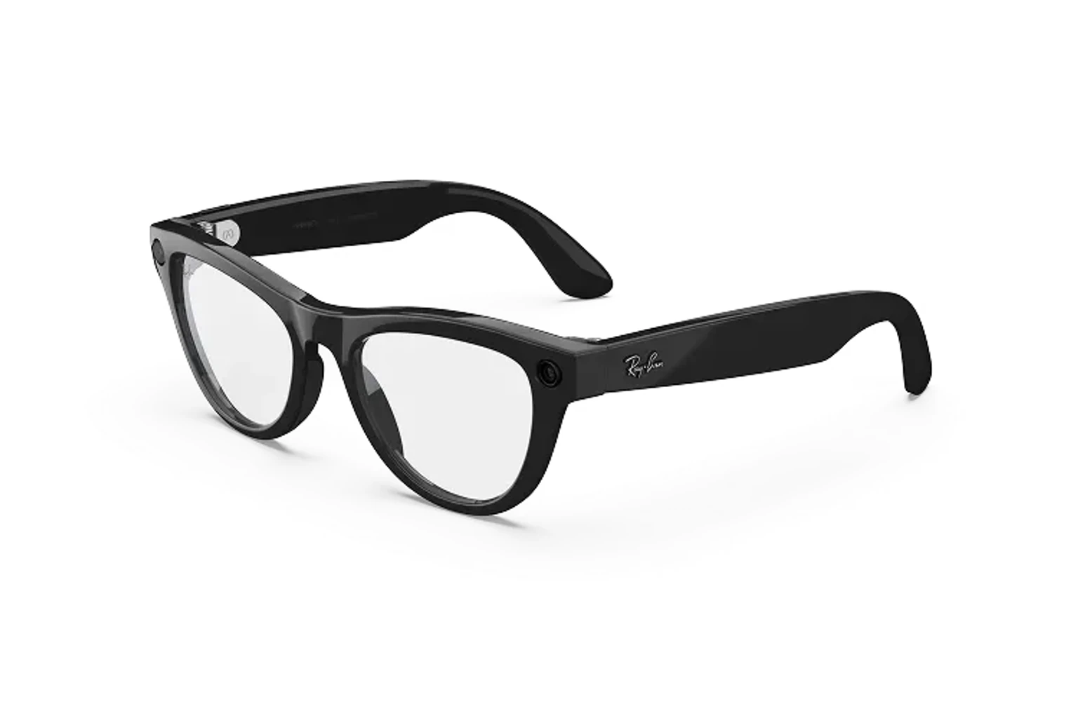 Ray-Ban Meta Gen 1 — Skyler，鏡框：亮面黑色，鏡片：透明鏡片