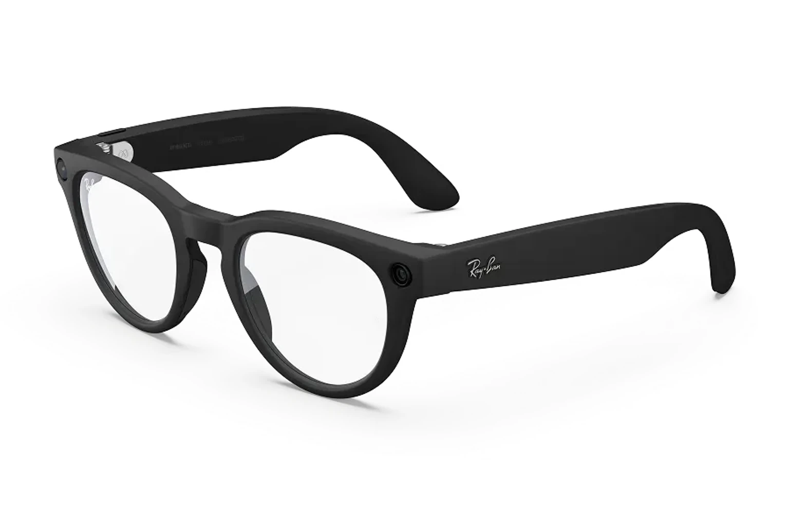 Ray-Ban Meta（第2世代） — Headliner。フレーム：マットブラック。レンズ：クリア。