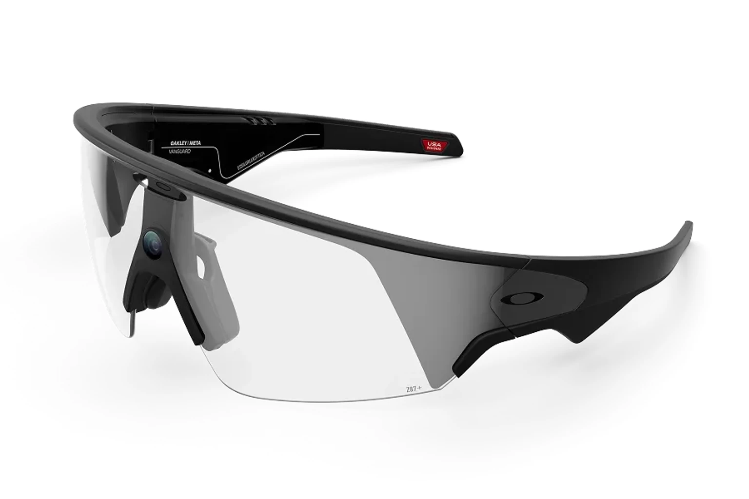 Oakley Meta — Vanguard。フレーム：ブラック。レンズ：クリア。